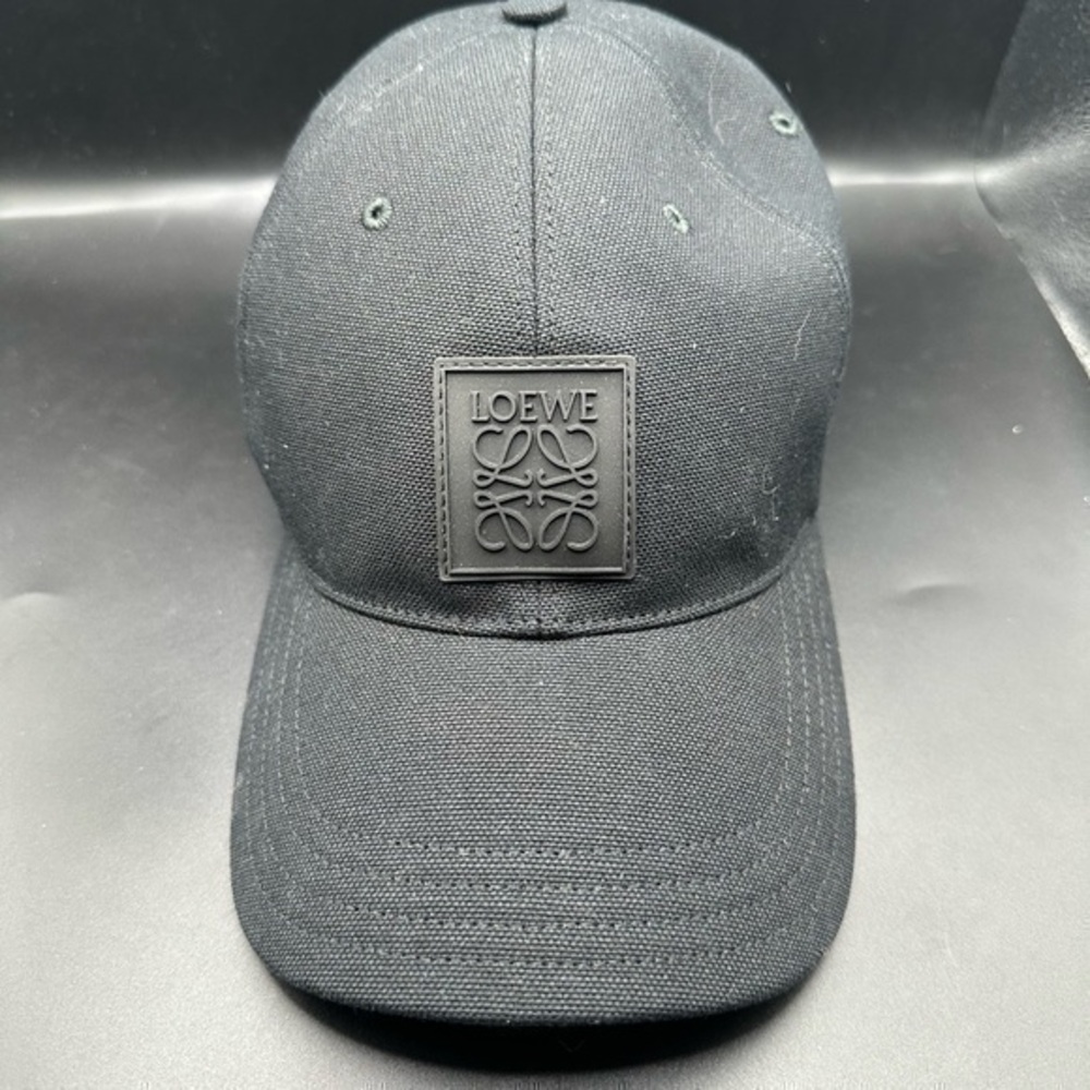 Loewe Black Canvas Logo Cap